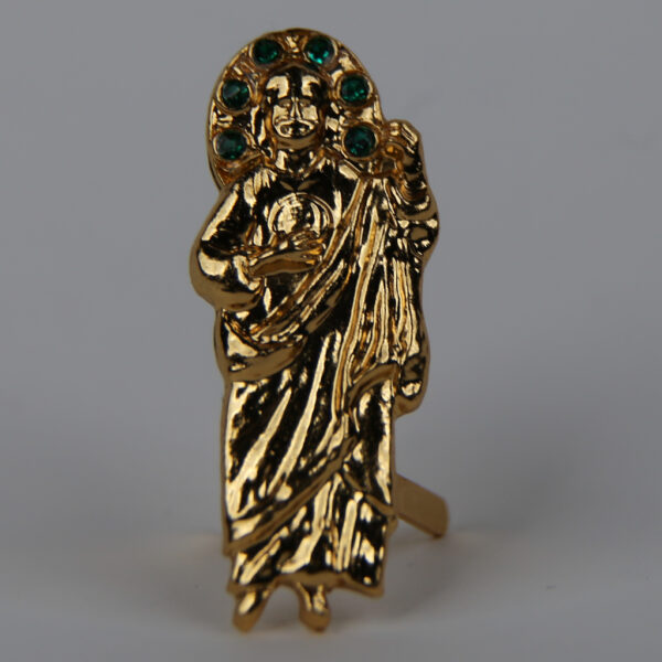 San Judas Hat Pin 14k Plated