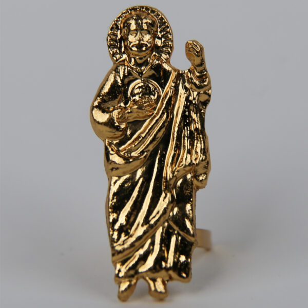 San Judas Hat Pin 14k Plated - Image 2